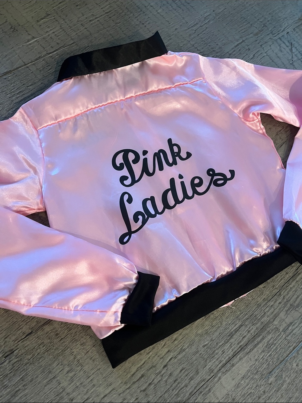 Grease Pink Satin Bomber Jacket - Standard Child